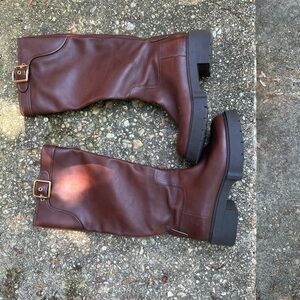 COACH Tall Brown Leather Boots